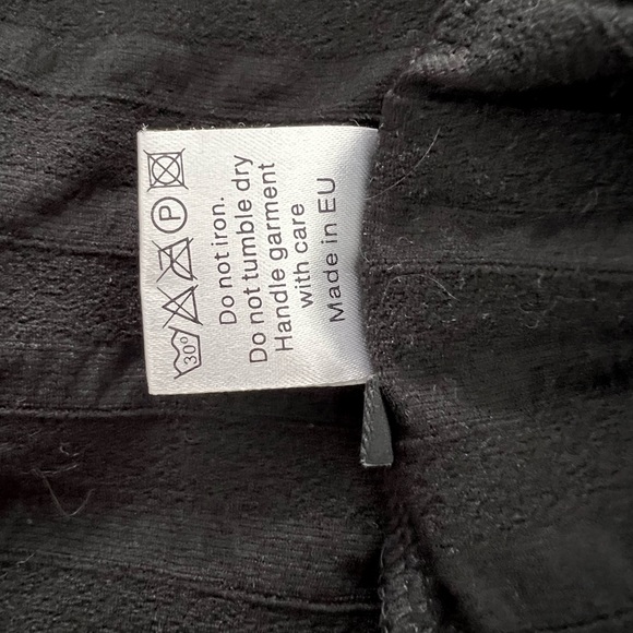 Vintage Rodebjer Black Ruffle Open Front Cardigan Size S Small - Picture 4 of 8